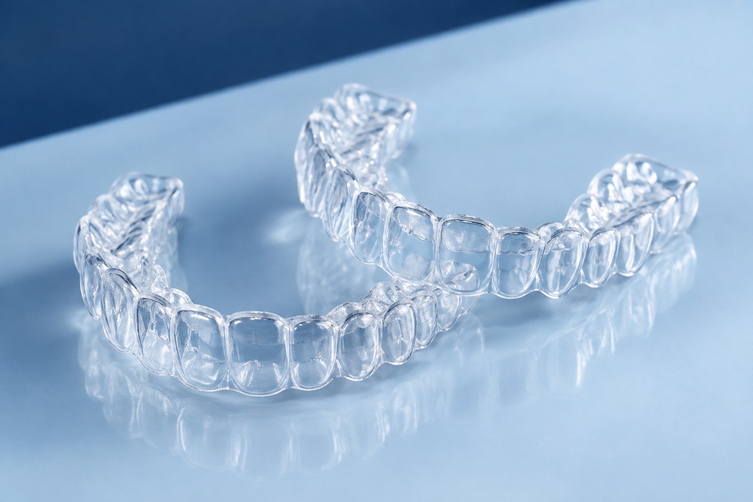 Clear removable orthodontic aligner trays