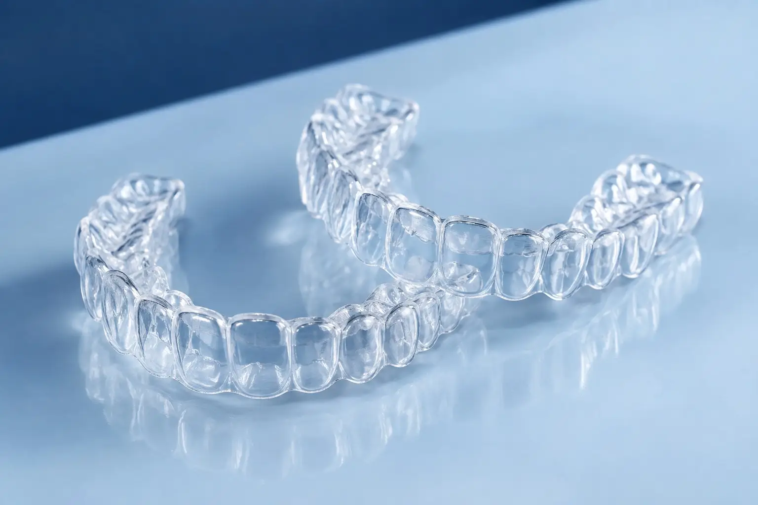 Clear removable orthodontic aligner trays